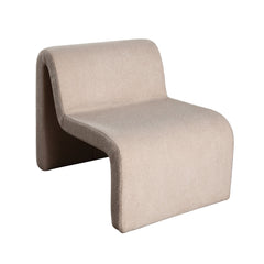 Lana Shearling Armless Accent Chair – angle view – Lusso Furniture Miami