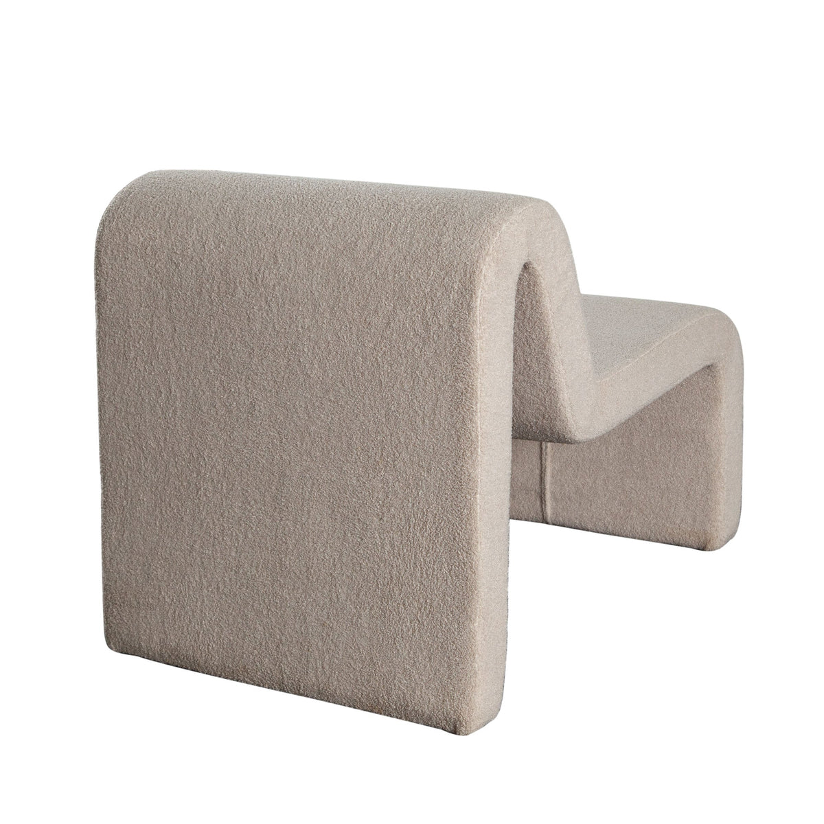 Lana Shearling Armless Accent Chair – detail – Lusso Furniture Miami