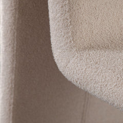 Lana Shearling Armless Dining Chair – back view – Lusso Furniture Miami
