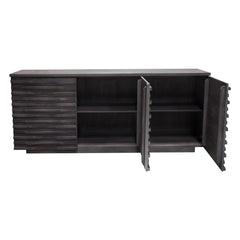 Bastille Acacia Wood Sideboard – angle view – Lusso Furniture Miami