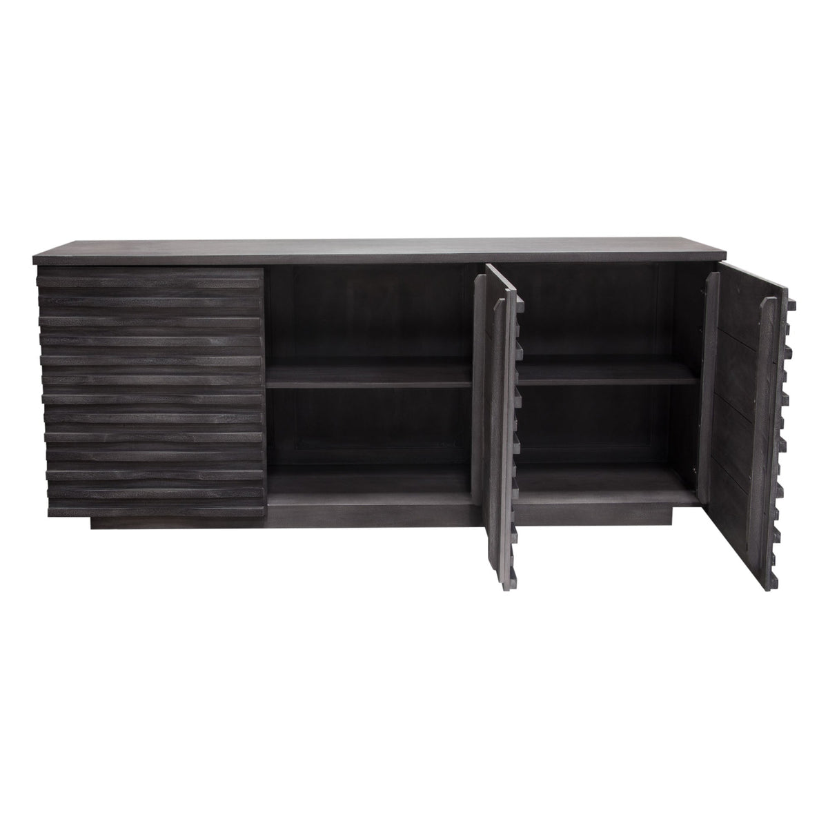 Bastille Acacia Wood Sideboard – angle view – Lusso Furniture Miami