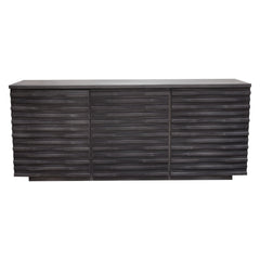 Bastille Acacia Wood Sideboard – Smoke Grey Finish – front view – Lusso Furniture Miami