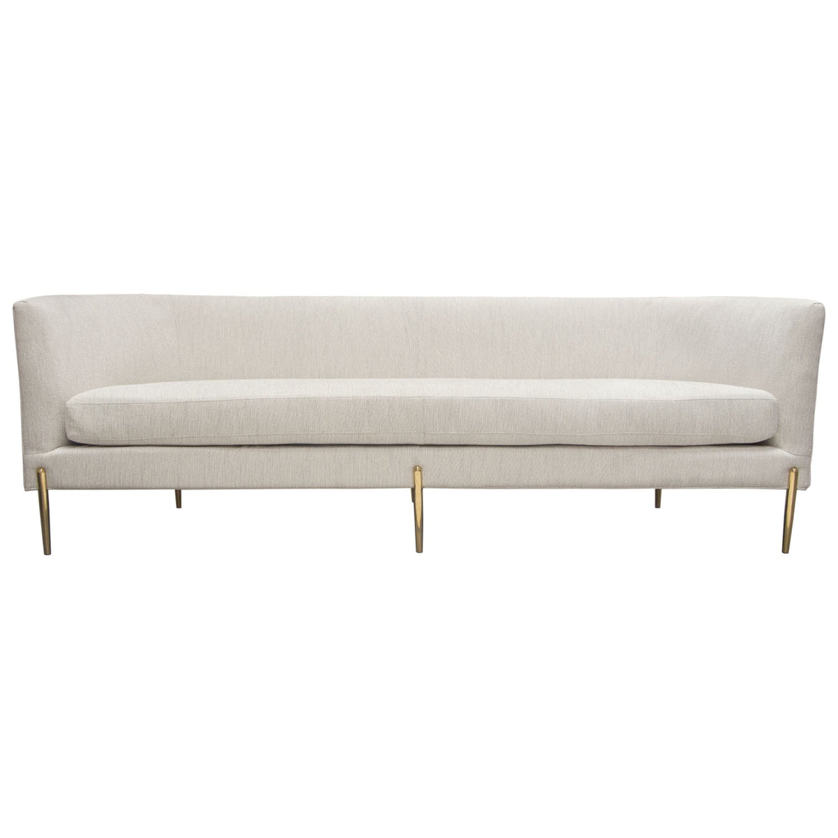 Lane Curved Back Fabric Sofa – angle view – Lusso Furniture Miami