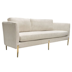 Lane Curved Back Fabric Sofa – side view – Lusso Furniture Miami