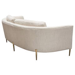Lane Curved Back Fabric Sofa – back view – Lusso Furniture Miami