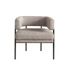 Lark Curved Fabric Dining Chair Set – angle view – Lusso Furniture Miami