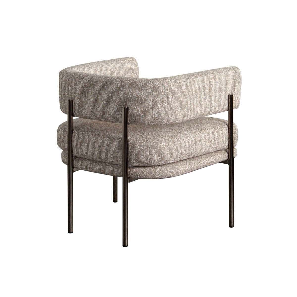 Lark Curved Fabric Dining Chair Set – room setting – Lusso Furniture Miami