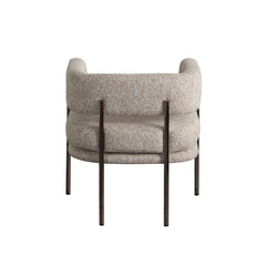 Lark Curved Fabric Dining Chair Set – back view – Lusso Furniture Miami