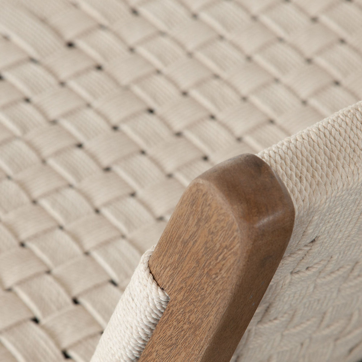 Laurel Woven Rope Accent Chair – top view – Lusso Furniture Miami