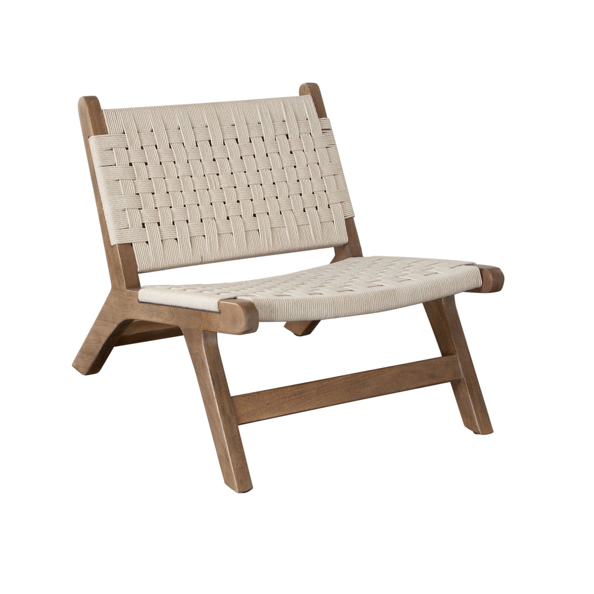 Laurel Woven Rope Accent Chair – angle view – Lusso Furniture Miami