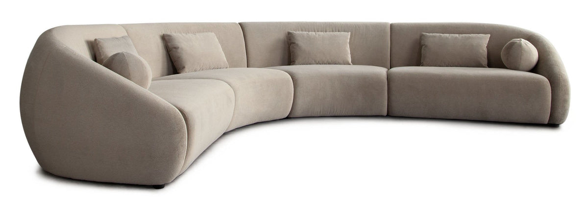 Lena Faux Alpaca Modular Sofa – angle view – Lusso Furniture Miami