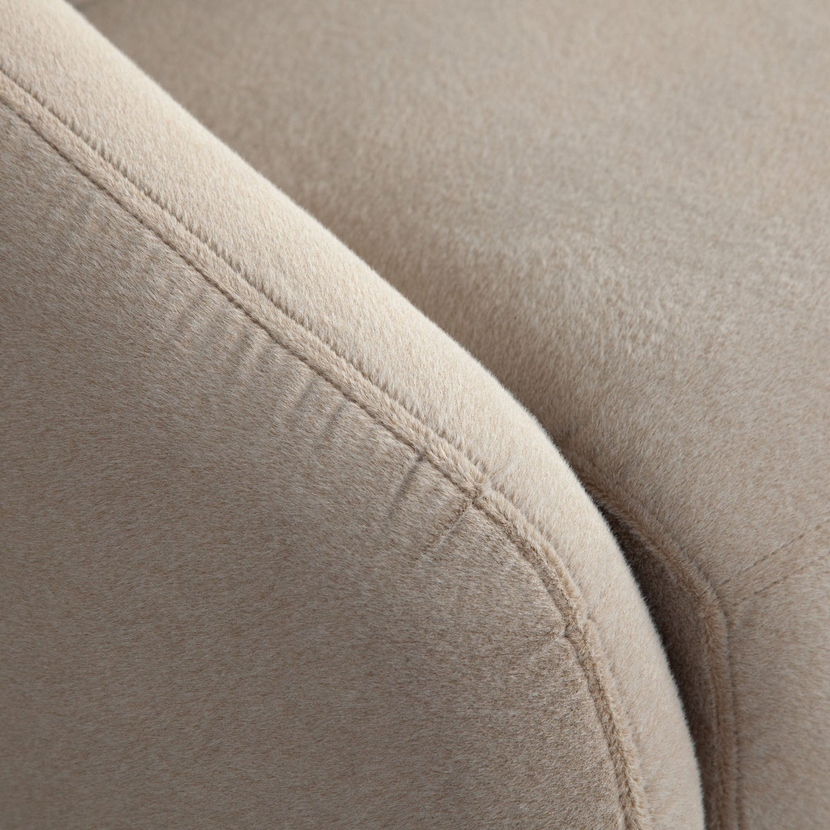 Lena Faux Alpaca Swivel Chair – back view – Lusso Furniture Miami