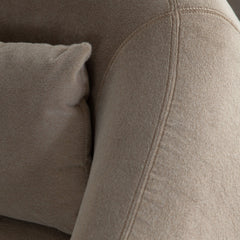 Lena Faux Alpaca Swivel Chair – close-up – Lusso Furniture Miami
