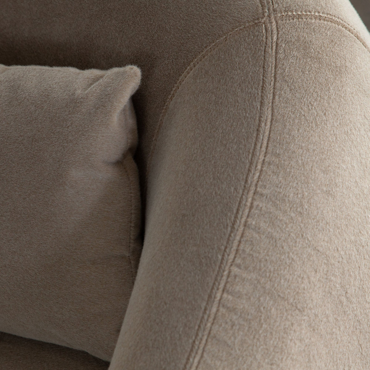 Lena Faux Alpaca Swivel Chair – close-up – Lusso Furniture Miami