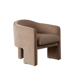 Leyah Performance Velvet Accent Chair – angle view – Lusso Furniture Miami