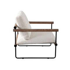 Liam Metal Frame Accent Chair – side view – Lusso Furniture Miami