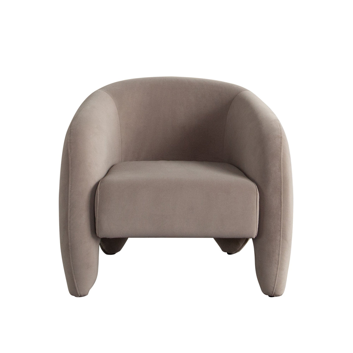 Link Contoured Arm Accent Chair – Winter Mink Performance Velvet – alternate view – Lusso Furniture Miami