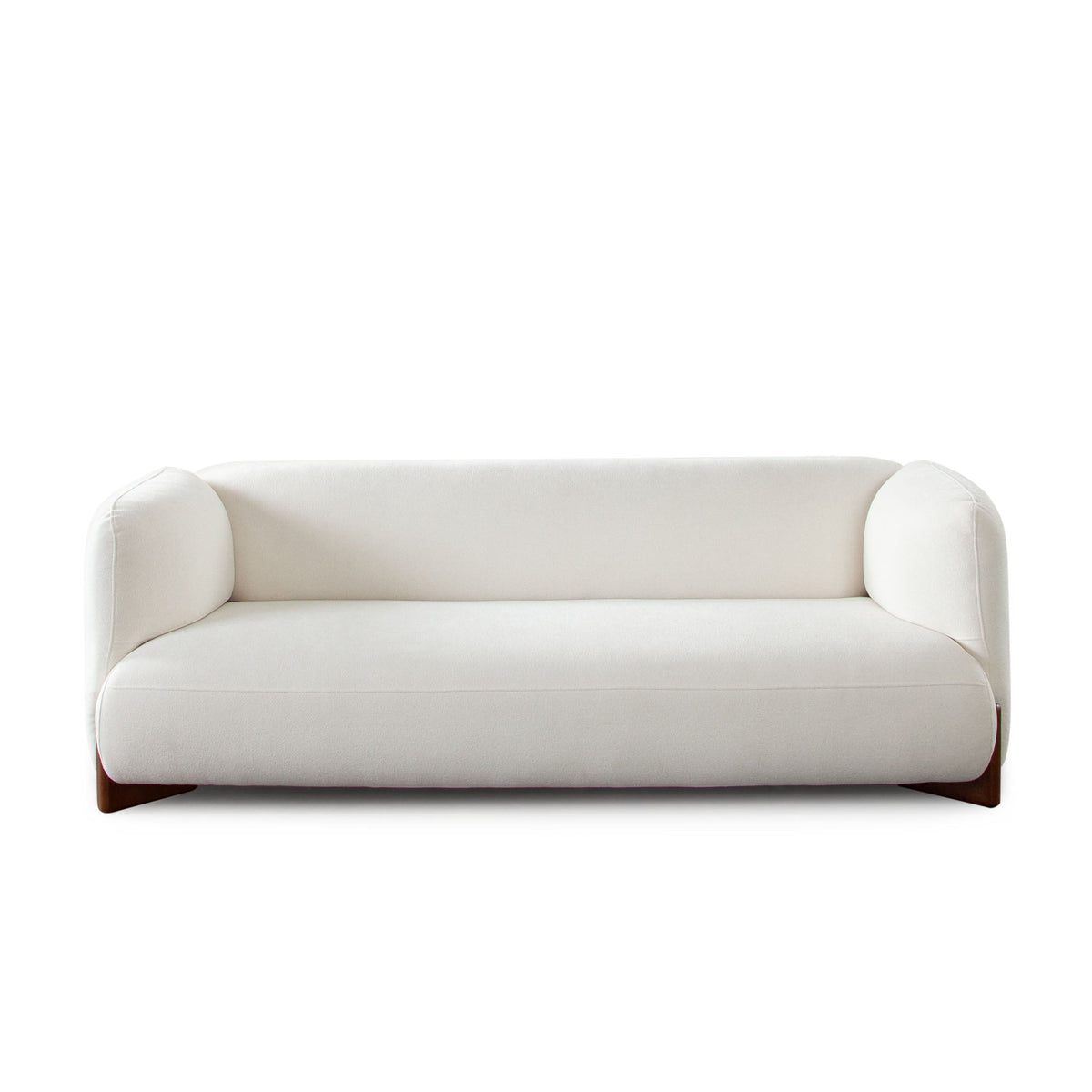 Link Curved Fabric Sofa – angle view – Lusso Furniture Miami