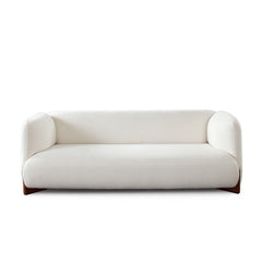 Link Curved Fabric Sofa – angle view – Lusso Furniture Miami