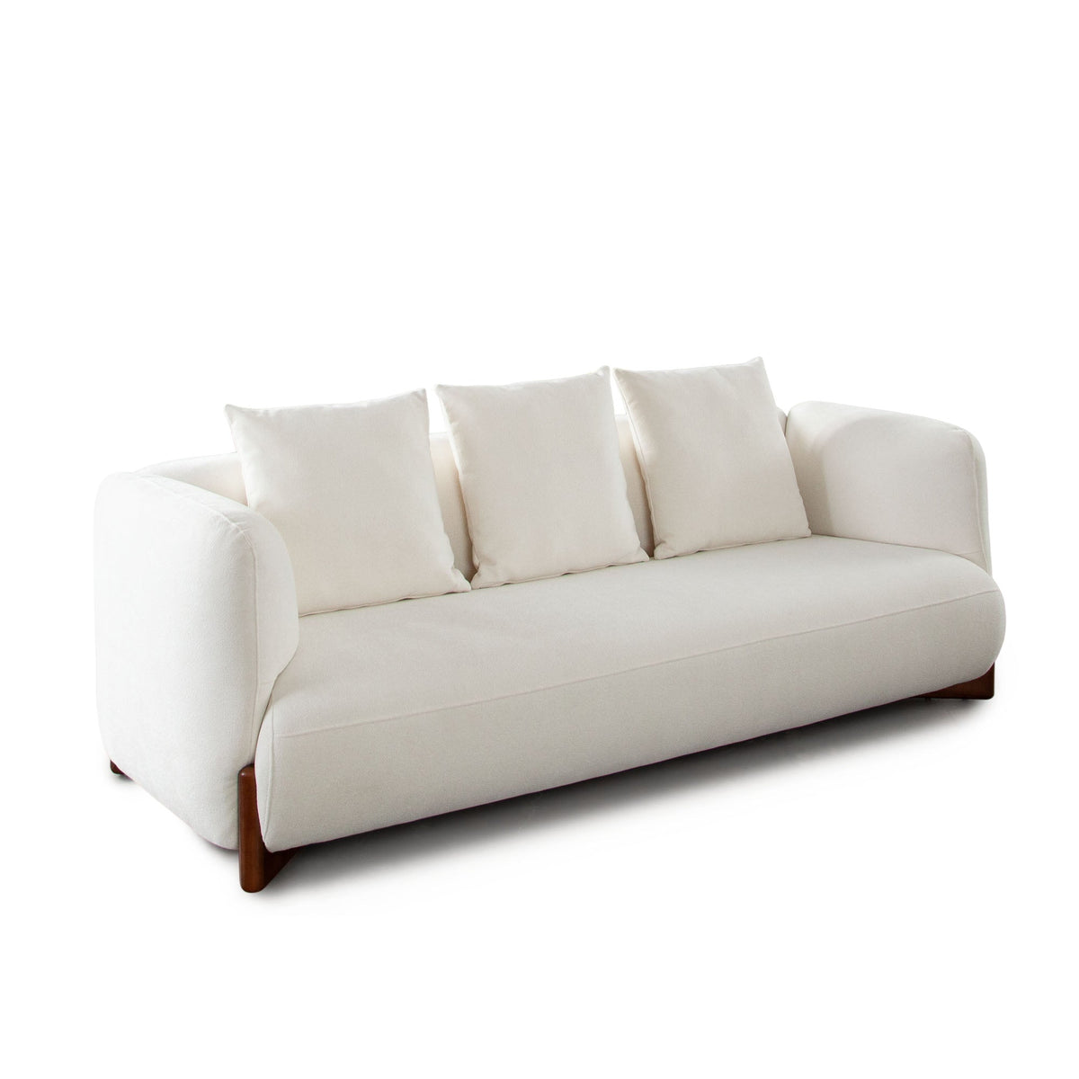 Link Curved Fabric Sofa – side view – Lusso Furniture Miami