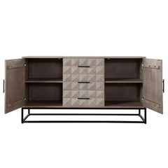 Madera Carved Solid Wood Dresser – angle view – Lusso Furniture Miami
