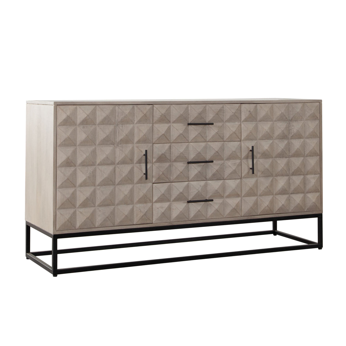 Madera Carved Solid Wood Dresser – back view – Lusso Furniture Miami