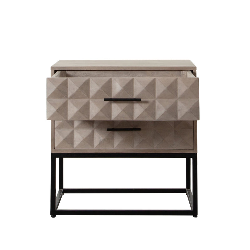 Madera Two Drawer Wood End Table-zoom-