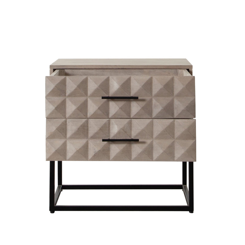 Madera Two Drawer Wood End Table-zoom-