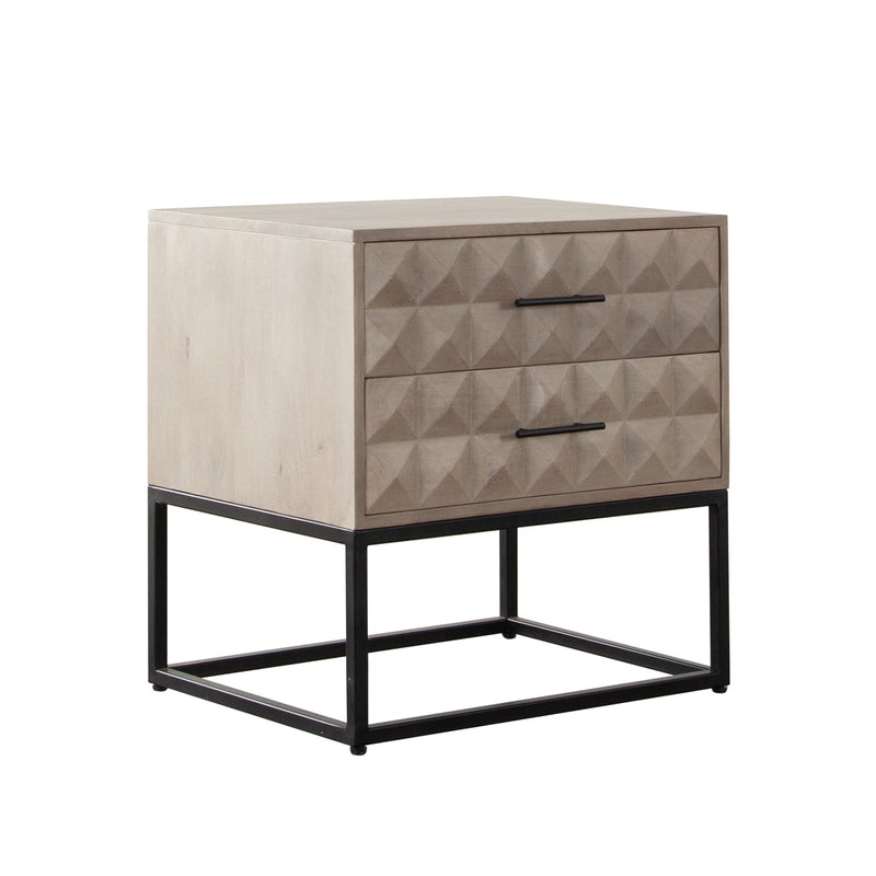 Madera Two Drawer Wood End Table-zoom-