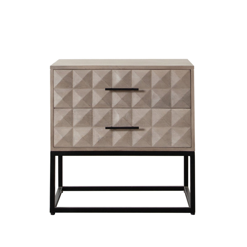 Madera Two Drawer Wood End Table-zoom-