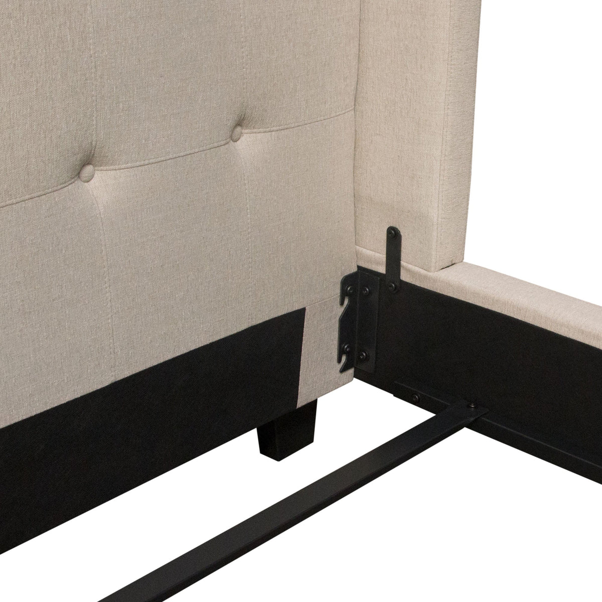 Madison Ave Tufted Wingback Bed – room setting – Lusso Furniture Miami