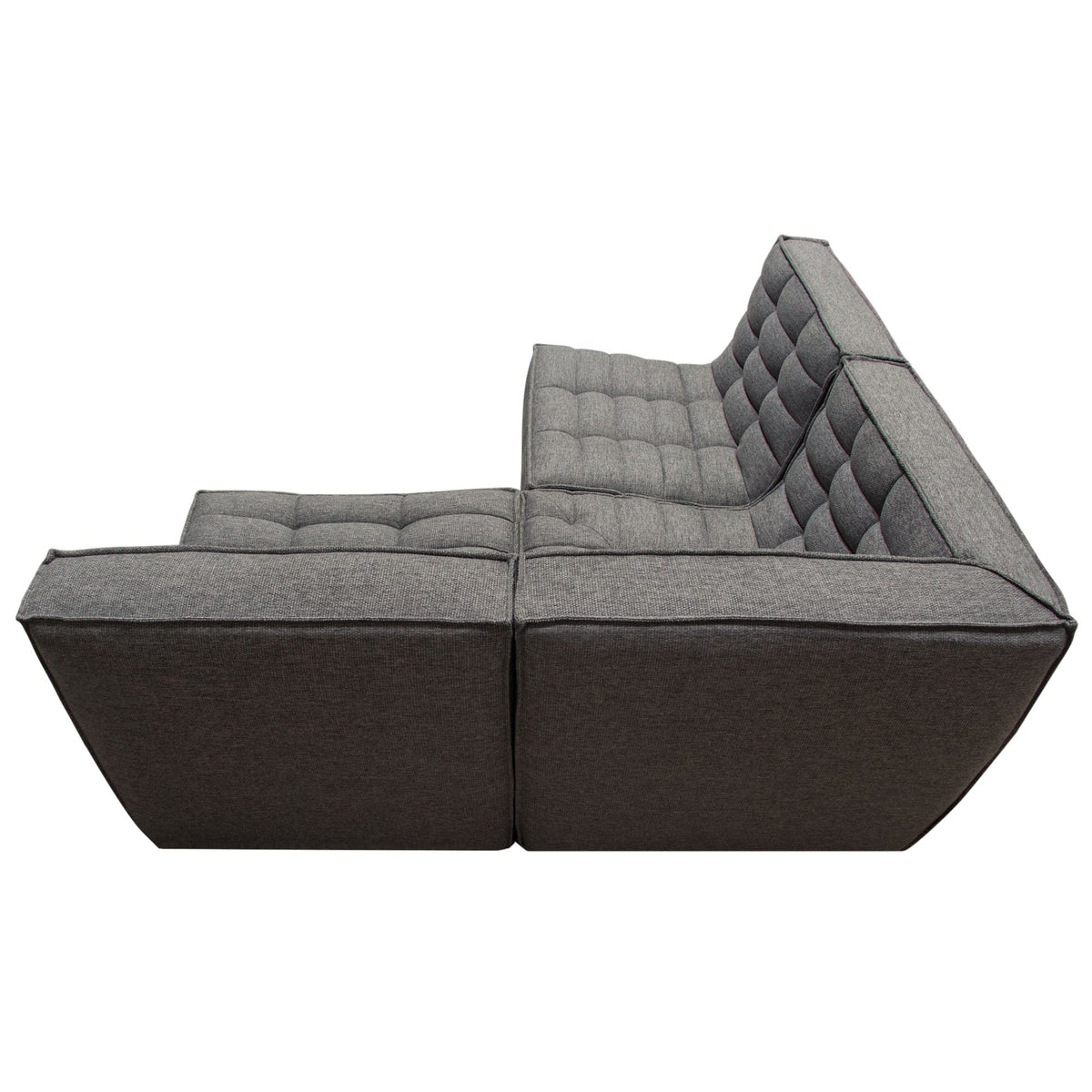Marshall Grid Tufted Modular Sectional – view 12 – Lusso Furniture Miami