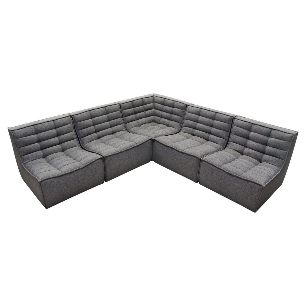 Marshall Grid Tufted Modular Sectional – view 18 – Lusso Furniture Miami