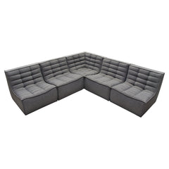 Marshall Grid Tufted Modular Sectional – view 18 – Lusso Furniture Miami