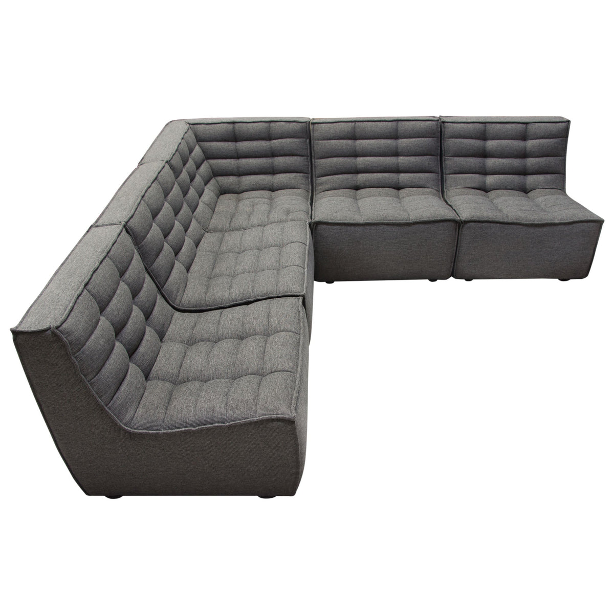 Marshall Grid Tufted Modular Sectional – view 19 – Lusso Furniture Miami
