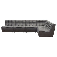 Marshall Grid Tufted Modular Sectional – view 20 – Lusso Furniture Miami