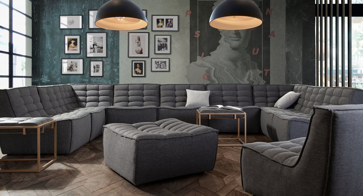 Marshall Grid Tufted Modular Sectional – view 31 – Lusso Furniture Miami