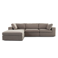 Muse Performance Fabric Modular Sofa – 4-Piece Modular Reversible Chaise Sectional / Winter Mink Performance Velvet – view 63 – Lusso Furniture Miami