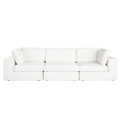 Muse Performance Fabric Modular Sofa – 3-Piece Modular Sofa / Mist White Performance Fabric – view 21 – Lusso Furniture Miami