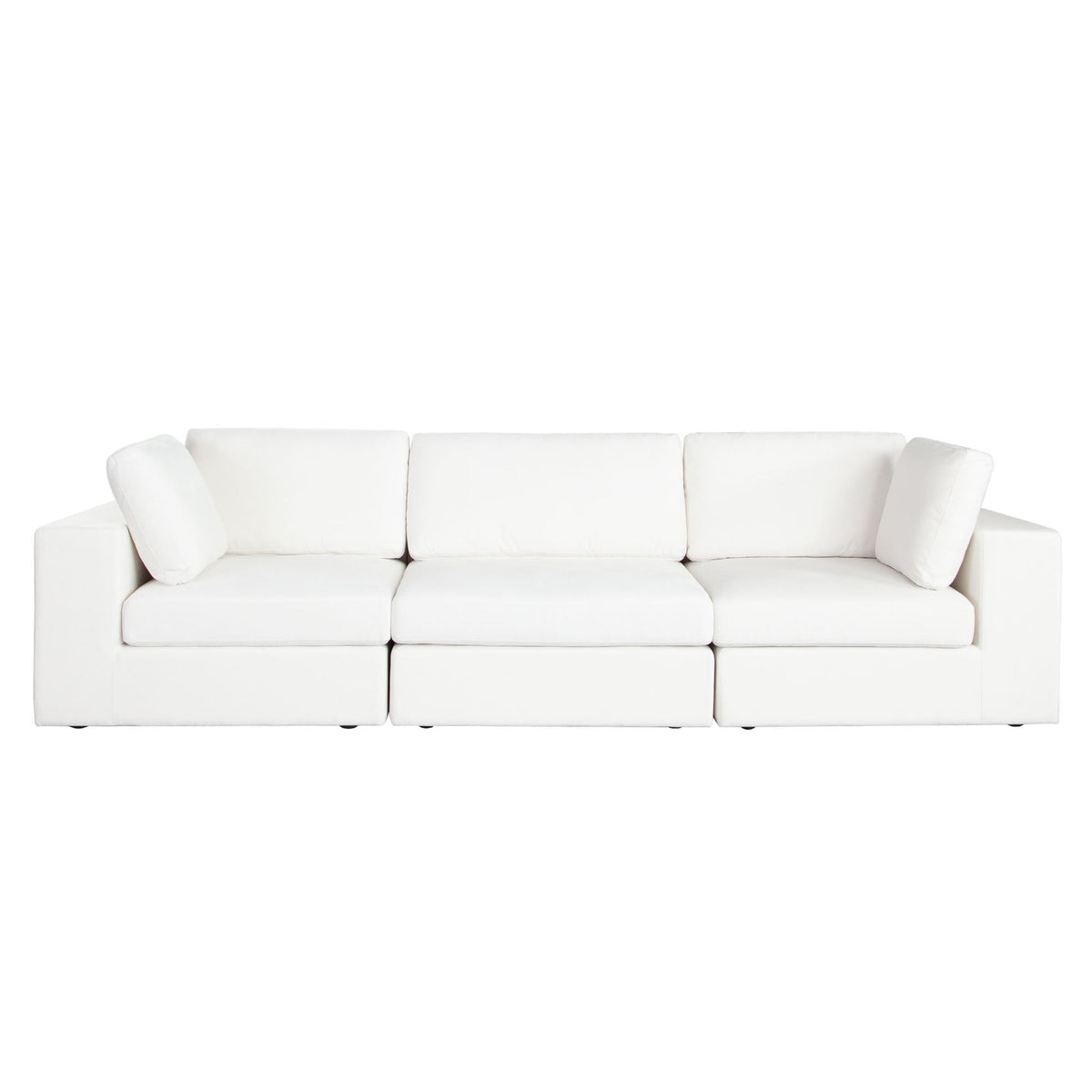 Muse Performance Fabric Modular Sofa – 3-Piece Modular Sofa / Mist White Performance Fabric – view 21 – Lusso Furniture Miami