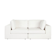 Muse Performance Fabric Modular Sofa – 2-Piece Modular Sofa / Mist White Performance Fabric – view 13 – Lusso Furniture Miami