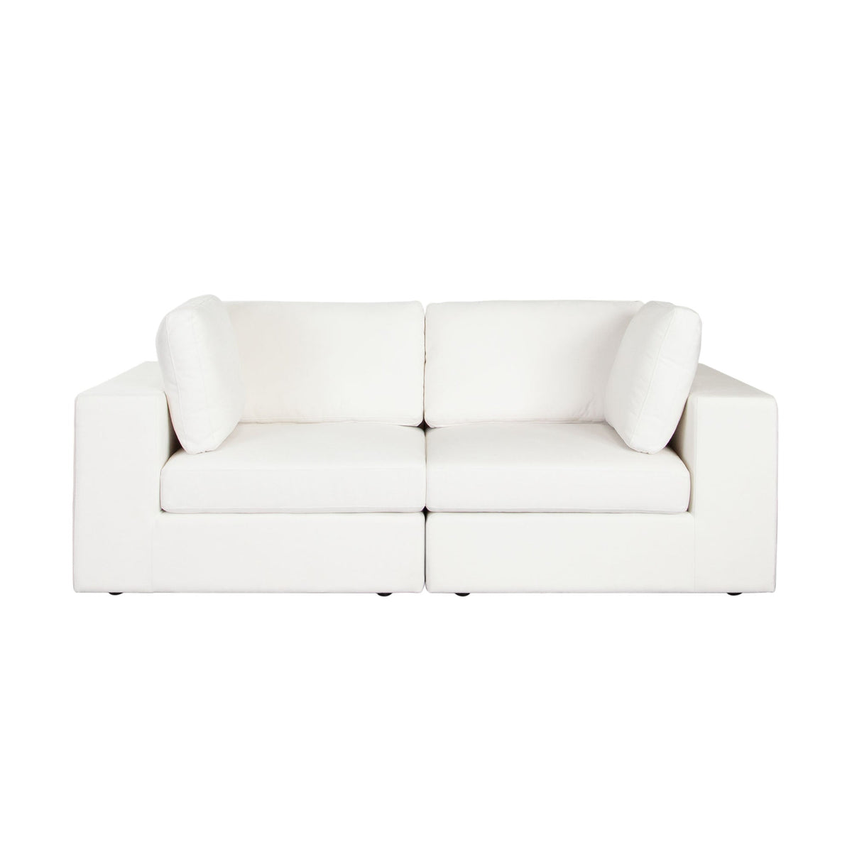 Muse Performance Fabric Modular Sofa – 2-Piece Modular Sofa / Mist White Performance Fabric – view 13 – Lusso Furniture Miami