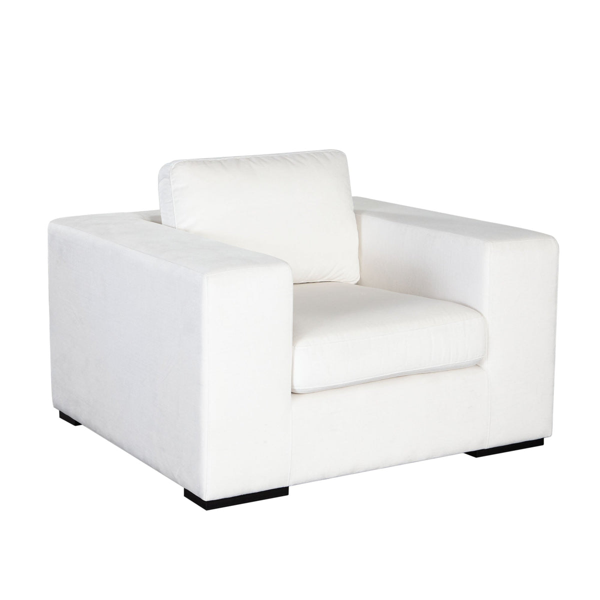 Muse Oversized Accent Chair – angle view – Lusso Furniture Miami