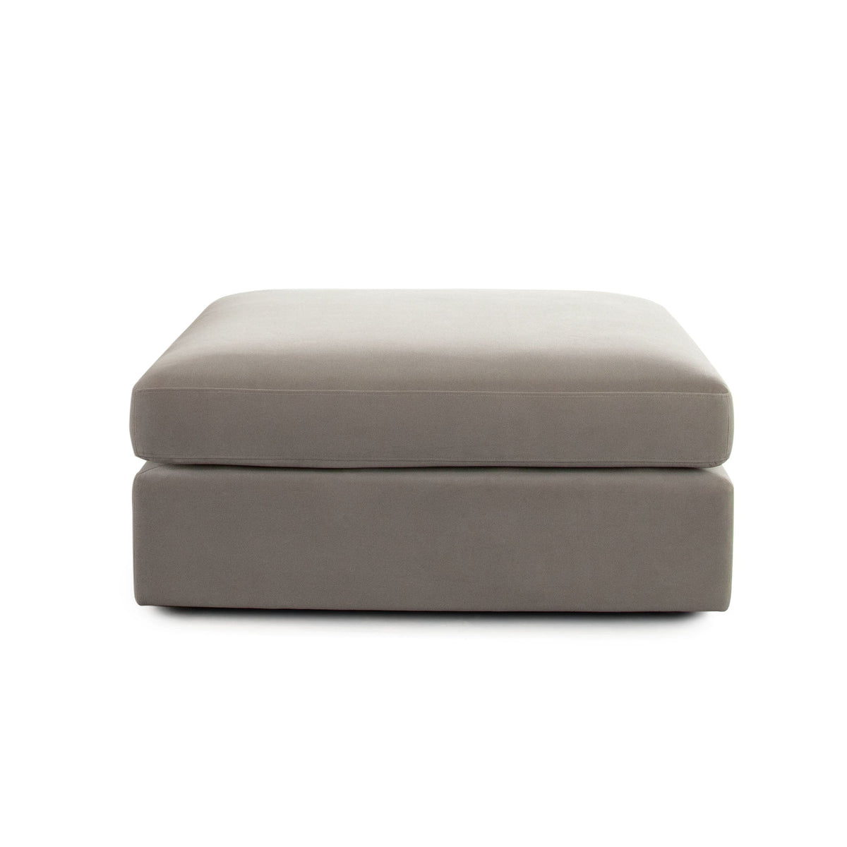 Muse Performance Fabric Modular Sofa – Ottoman / Winter Mink Performance Velvet – view 45 – Lusso Furniture Miami