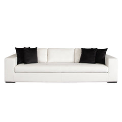 Muse Performance Fabric Sofa – Mist White Performance Fabric – front view – Lusso Furniture Miami