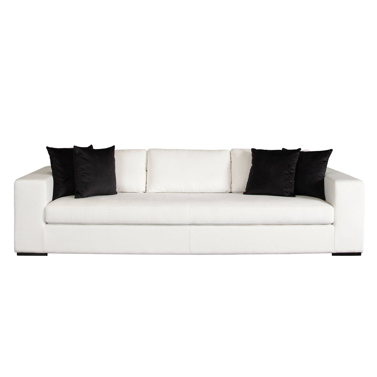 Muse Performance Fabric Sofa – Mist White Performance Fabric – front view – Lusso Furniture Miami