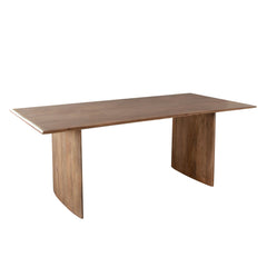 Nara Mango Wood Dining Table – side view – Lusso Furniture Miami