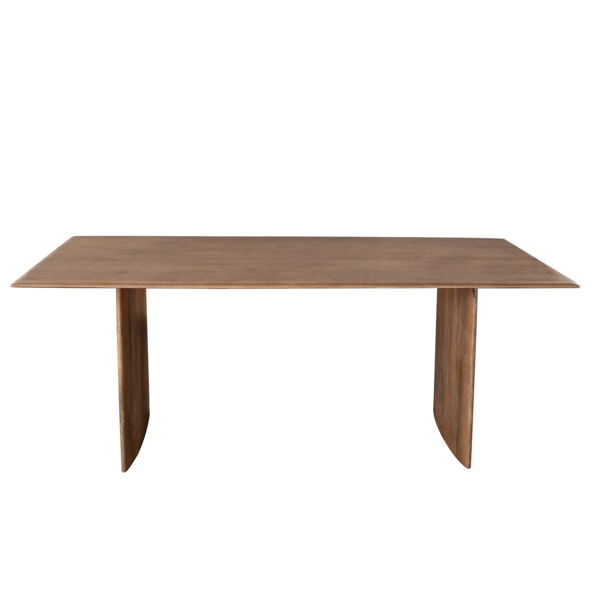Nara Mango Wood Dining Table – Caramel/Walnut Finish – front view – Lusso Furniture Miami