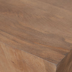 Nara Sculpted Pedestal End Table – top view – Lusso Furniture Miami