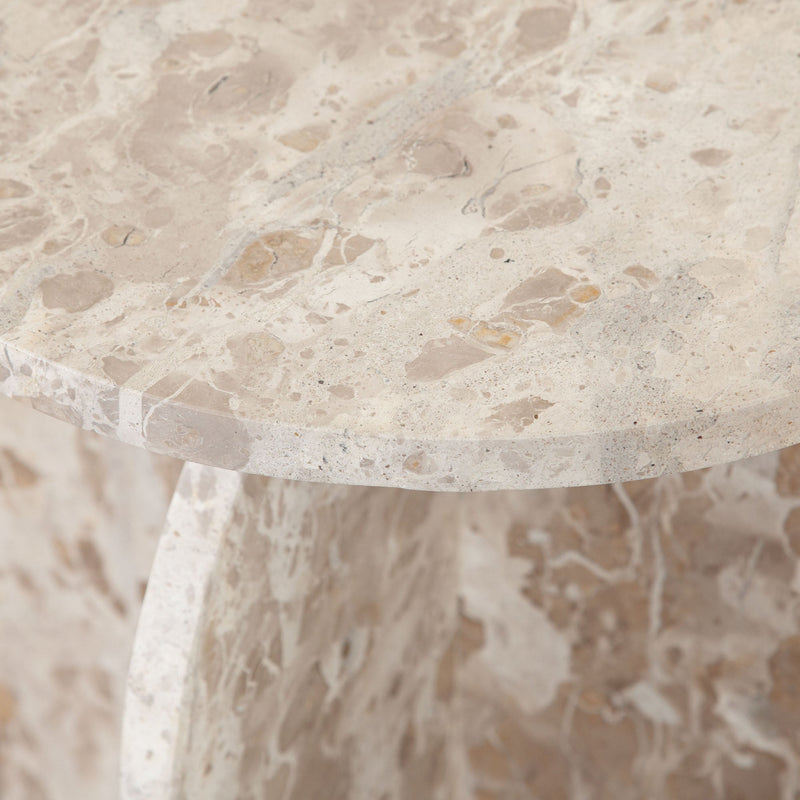 Nebula Round Marble End Table-zoom-